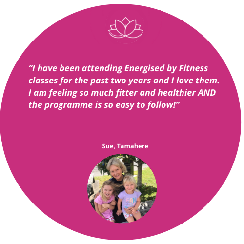 Copy of “I have been attending Energised by Fitness classes for the past two years and I love them. I am feeling so much fitter and healthier AND the programme is so easy to follow!”